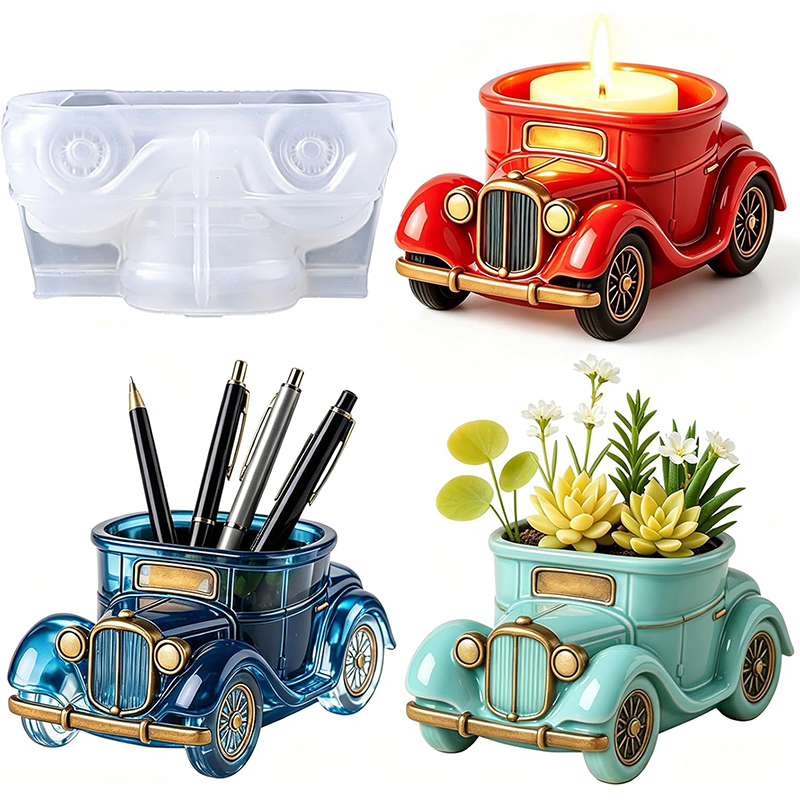 Succulent Set - Molde de Silicone 3D Vintage para