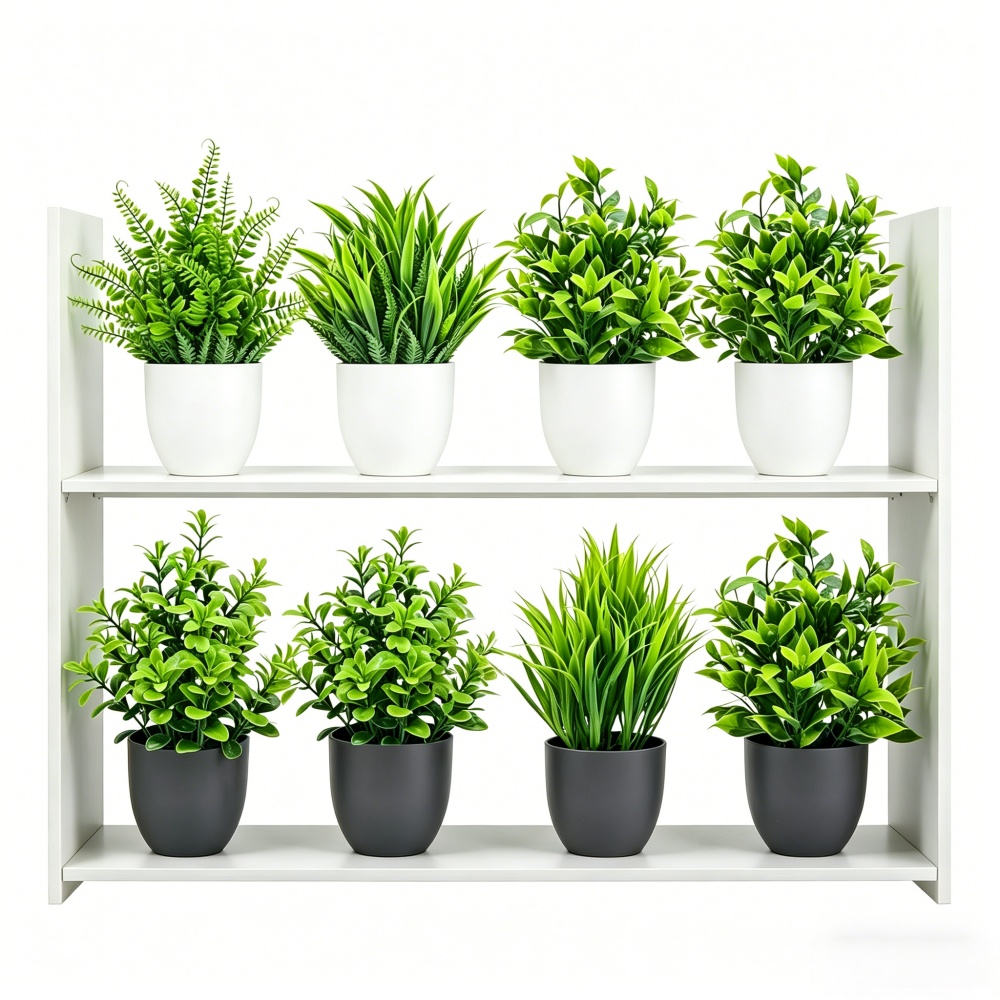 Snake Plant - Conjunto de 4 Plantas Artificiais Mini